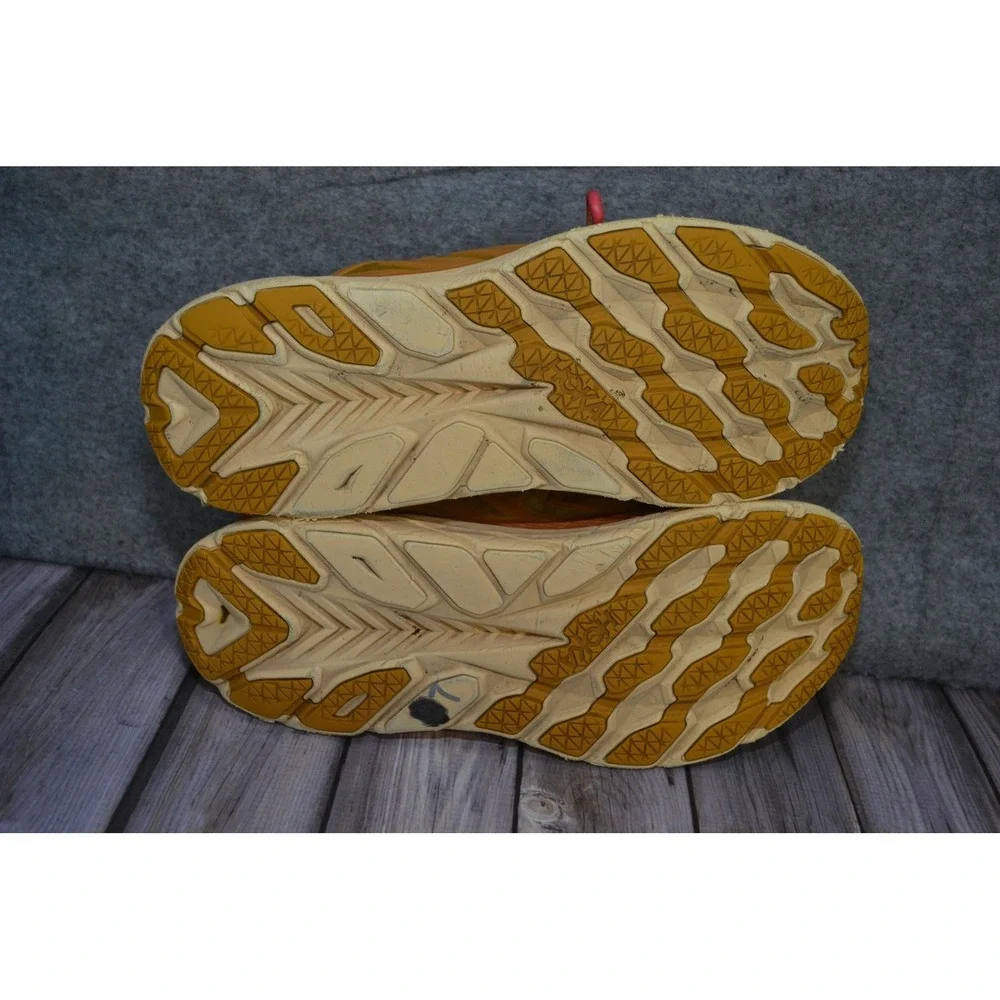 Hoka One One Project Clifton Shoes Mens 12 Orange Running Sneakers 1127924‎ DSBO